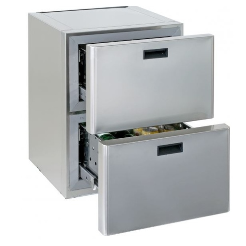 Frigoboat 90 Litre Freezer Twin Drawer Stainless Steel Cabinet - Ms90 2D