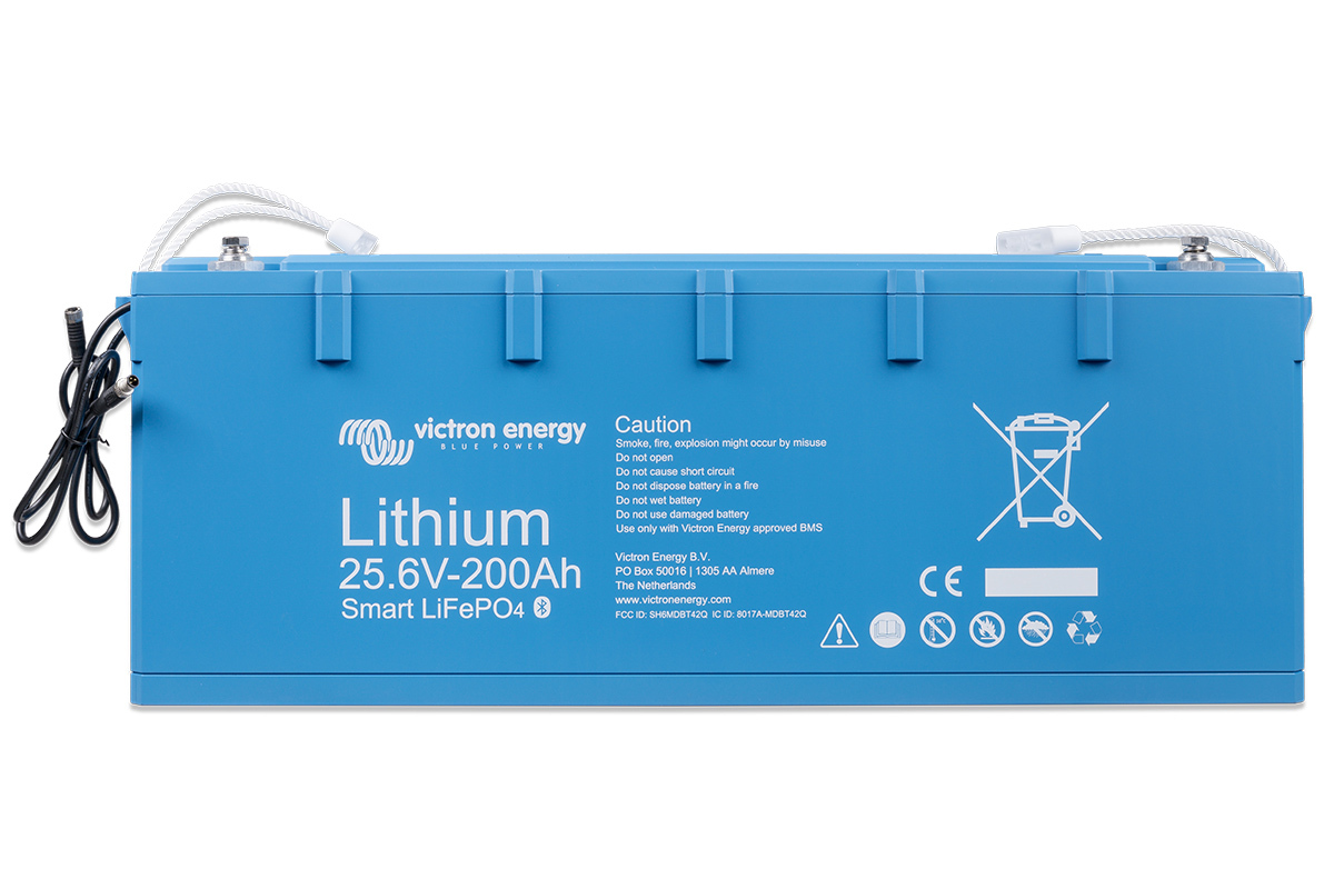 Victron Lithium Iron Phosphate LiFePO4 battery 25.6V/200Ah - Smart-a -  Victron Energy BAT524120610