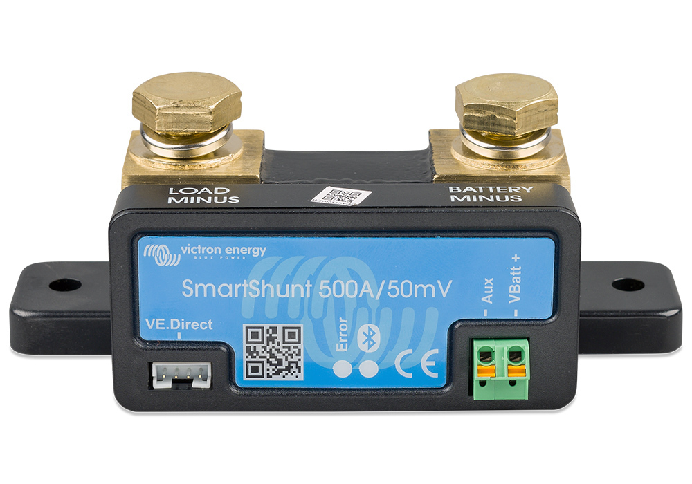 Victron SmartShunt 500A / 50mV - Bluetooth Battery Shunt - Victron Energy  SHU050150050