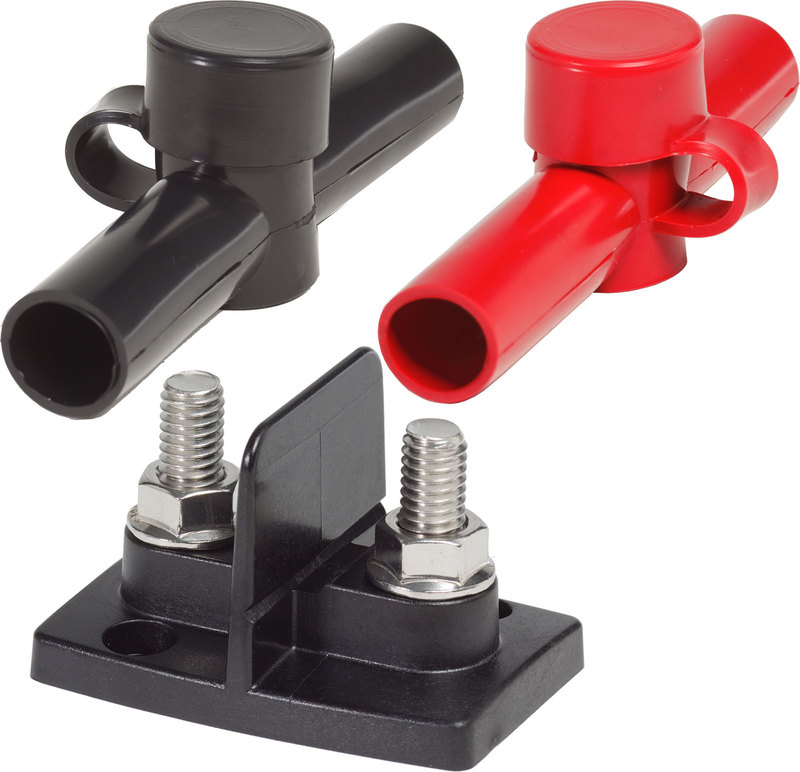 Blue Sea Dual  PowerPost - Two 3/8"-16 Studs with Insulators
