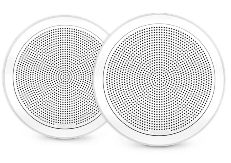 Fusion FM Series Marine Speakers, 6.5" 120-Watt Round White Flush Mount-Marine Speaker