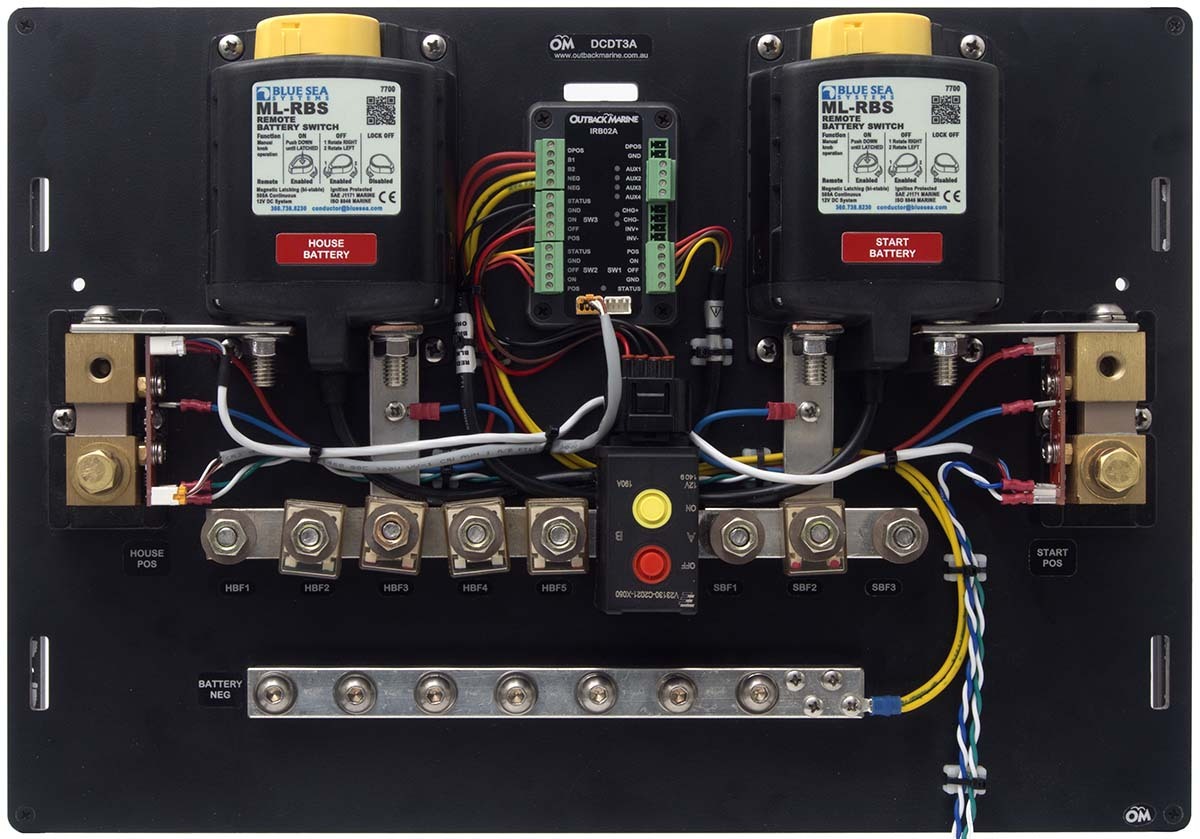 Outback Type 3 Lithium BMS DC Distribution Board - Outback ... inverter wiring diagram for car 