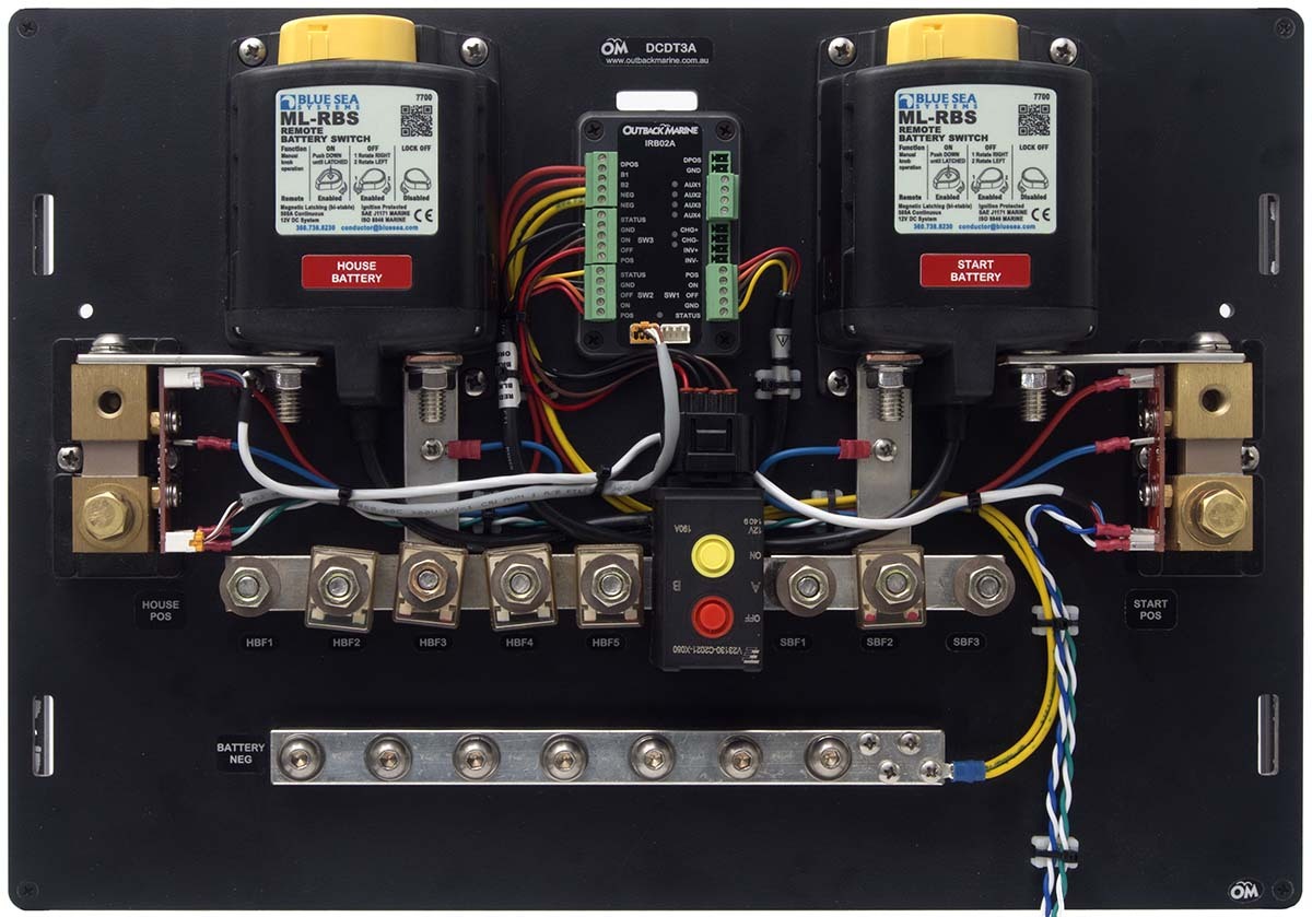 Outback Type 3 Lithium BMS DC Distribution Board - Outback ... home electrical panel wiring 