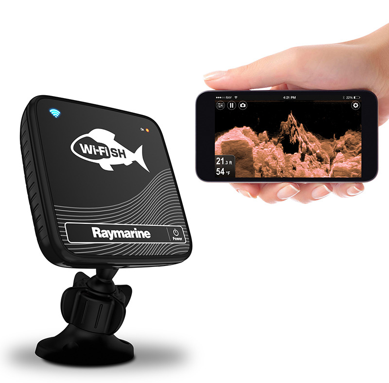 Raymarine Wi-FiSH black box Wi-Fi DownVision sonar including CPT-DV Transducer