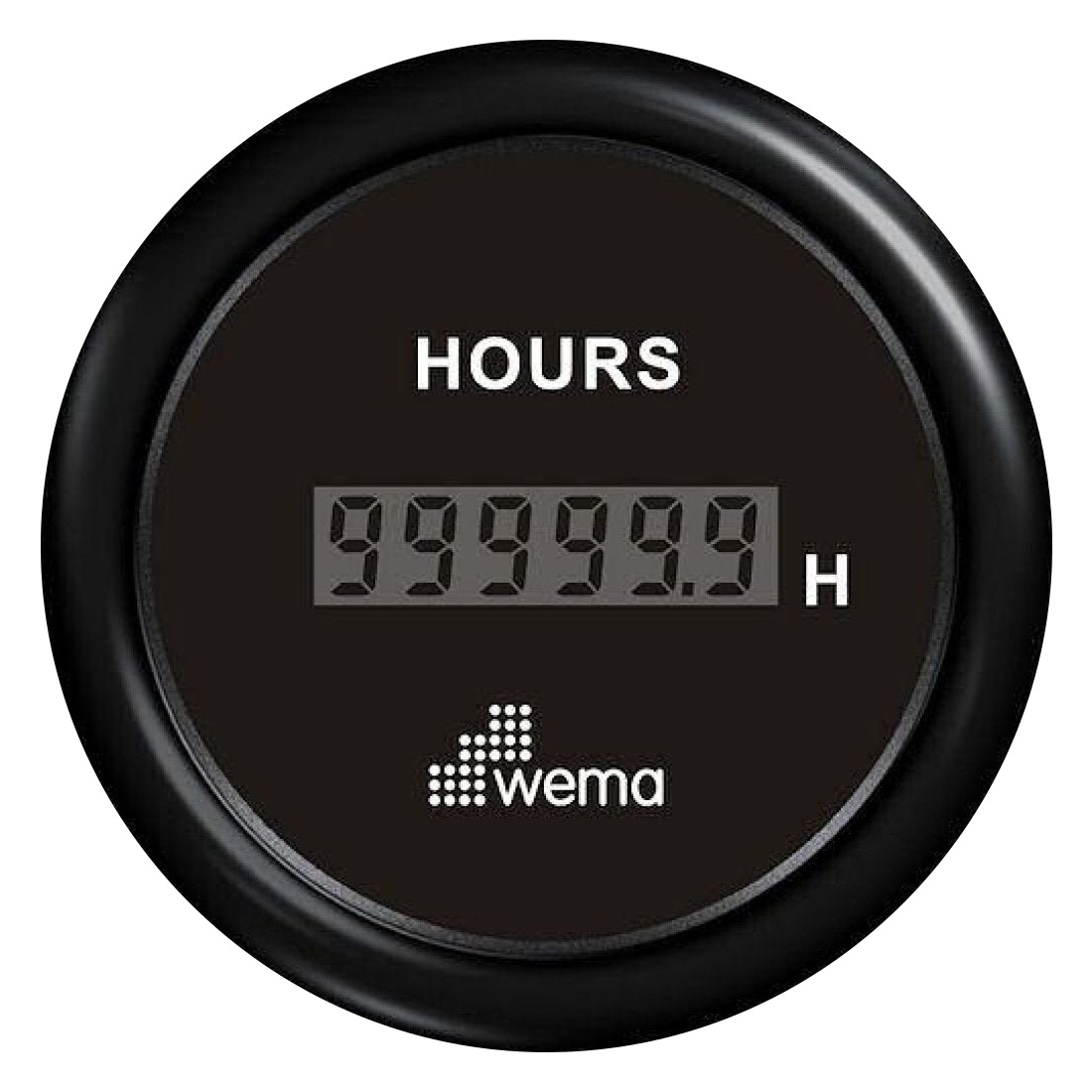 Wema Digital Hourmeter (12/24V) with Black Bezel