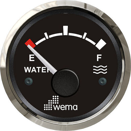 Wema Water Gauge 0-190 Ohm with Stainless Steel Bezel