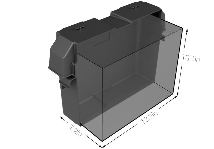 HM327 Battery Box Internal Dimensions