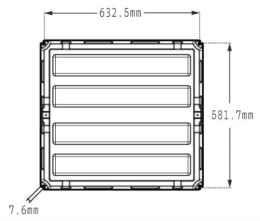 HM485 Battery Box Mounting Dimensions