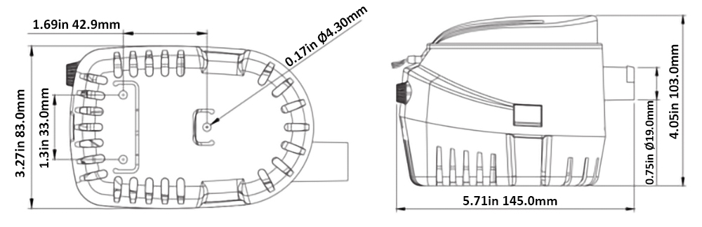 Product dimensions