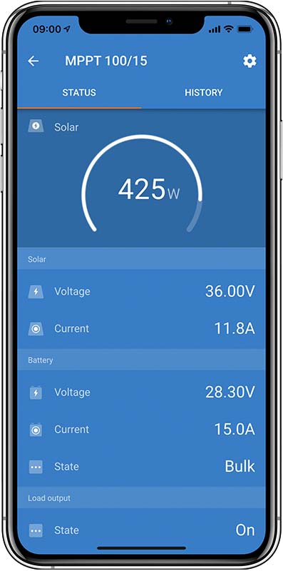 Victron Smart Solar 15A MPPT Charge Controller 75 15 Bluetooth Integrated