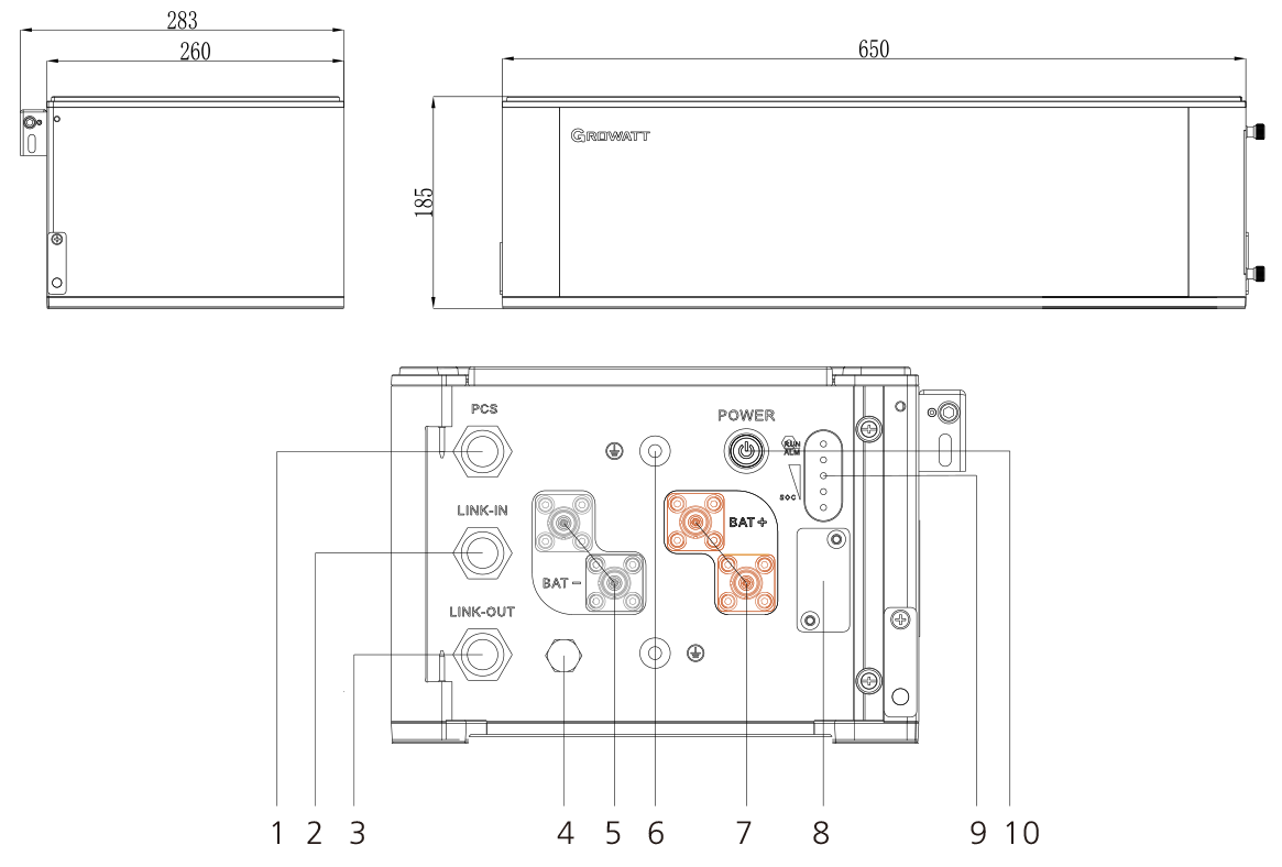 Battery Dimnensions and Connections