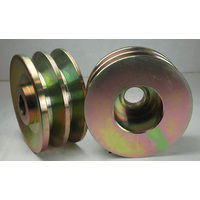 Balmar Pulley, Dual 3.2 inch x 1/2 inch V, 17mm Bore, Short Shaft