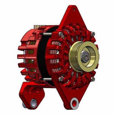 Balmar Alternator, XT Series, 170A, 12V, 4&quot; SaddleMT, K6 Pul, Case Ground