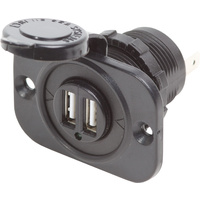 Blue Sea 12/24VDC Socket Dual USB Output 5V 2.1A