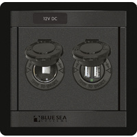 Blue Sea Panel 360 DC 12V Socket Dual USB Charger