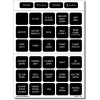 Blue Sea Label Kit DC H2O 60 Square Black