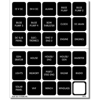 Blue Sea Label Kit DC H2O 30 Square Black V2