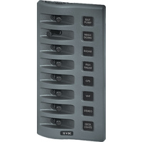 Blue Sea WeatherDeck Waterproof Switch Only Panel 8 Position Gray