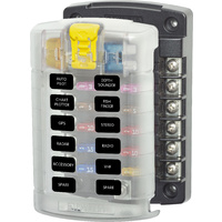 Blue Sea Fuse Block ST Blade Fuse 12 Circuits with Cover