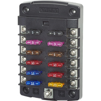 Blue Sea Fuse Block ST (Screw Terminal) Blade - 12 Circuits