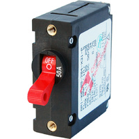 Blue Sea Circuit Breaker AA1Toggle 50A Red