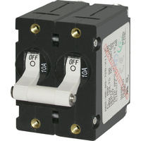 Blue Sea Circuit Breaker A-Series Toggle 2 Pole 10A White