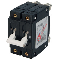 Blue Sea Circuit Breaker C-Series Toggle 2 Pole 50A White