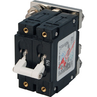 Blue Sea Circuit Breaker C-Series Toggle 2 Pole 175A White