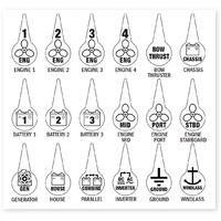 Blue Sea Label Kit Battery Switch ICON