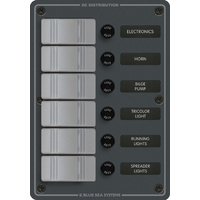 Blue Sea Panel H2O 12VDC AGC 6pos V