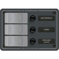 Blue Sea Contura Panel H2O 12VDC AGC 3 Position - Slate Gray