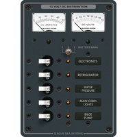 Blue Sea Panel DC 5pos V/AMtr
