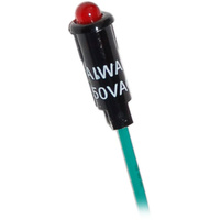 Blue Sea LED Indicator Light Red 11/64&quot; (4.37mm) 230VAC