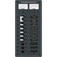 Blue Sea Panel 230VAC 10pos w/Main V/Amtr