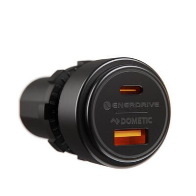 Enerdrive USB-A QC 3.0 36W &amp; USB-C PD 60W Socket (Max 100W)