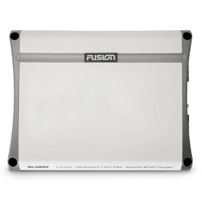 Fusion AM Series Marine Amplifiers, 400-Watt 2 Channel Marine Amplifier