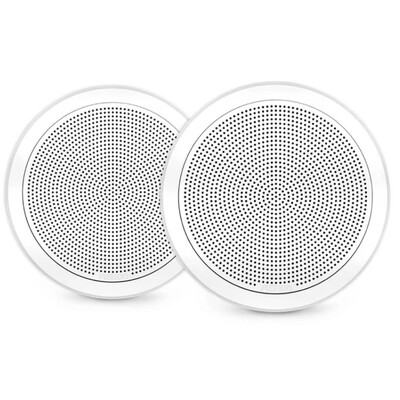 Fusion FM Series Marine Speakers, 6.5&quot; 120-Watt Round White Flush Mount-Marine Speaker