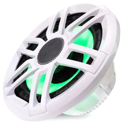 Fusion Marine Speakers, 6.5" 230 Watt Coaxial Sports Chrome Marine Speakers (Pair) with CRGBW LED Lighting