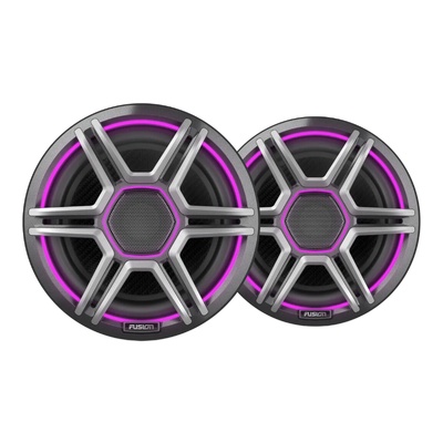 Fusion Apollo™ 7.7" LED Marine Speakers with Sports Grey Grilles