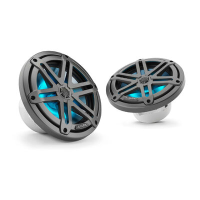 JL Audio M3-770X-S-Gm-i, 7.7-inch (196 mm) Marine Coaxial Speakers, Gray Metallic Sport Grilles with RGB LED Lighting
