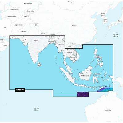 Navionics+ NAAE010L - Indian Ocean & South China Sea Marine Charts  (microSD / SD card)
