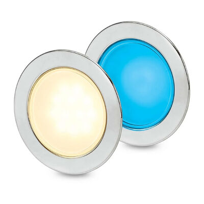 Hella Marine EuroLED 95 Gen 2 Round Down Light Dual Colour Recess Mount w/ Spring Clip - Warm White/Blue