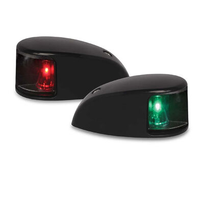 Hella NaviLED Compact Deck Mount 2 NM Navigation Light Pair (housing black shroud, lens clear) 