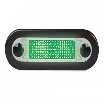 Hella Marine Courtesy Lamp 1X2- Narrow Rim Green - 12/24V