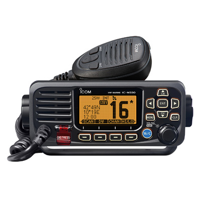 Icom IC-M330GE-B Ultra Compact, IPX7 Waterproof, VHF Marine Mobile Transceiver - Black