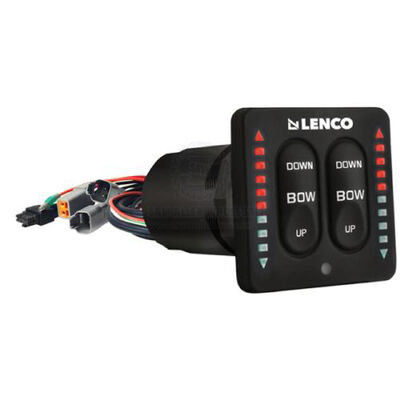 Lenco Trim tab switch Lenco integrated LED single actuator