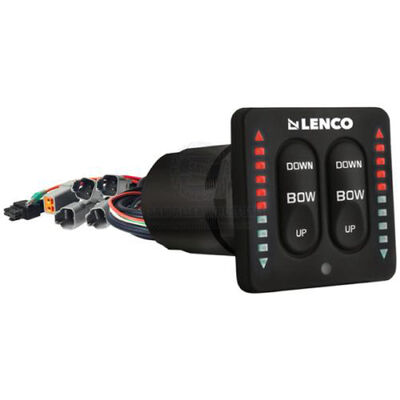 Lenco Trim tab switch Lenco integrated LED dual actuator