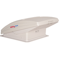 Maxxfan Deluxe with Rain Dome, Thermostat, Power Lift & Remote, 356mm x 356mm White
