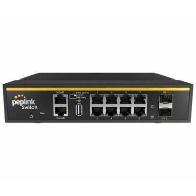Peplink SD Switch 8-Port Rugged - includes 1 year EssentialCare