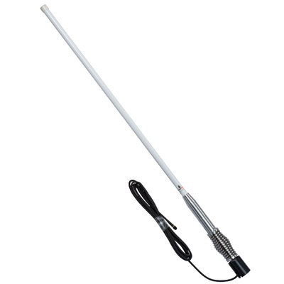 Blackhawk 4G Trucker Edge White Antenna, 698 to 2200 MHz, SMA Male